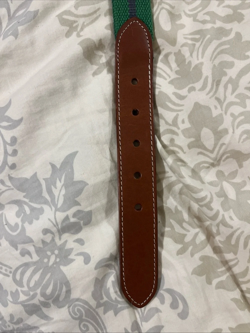 PETER MILLAR Mens Cotton Leather Belt Gaillardia Golf Course Oklahoma 36 USA New